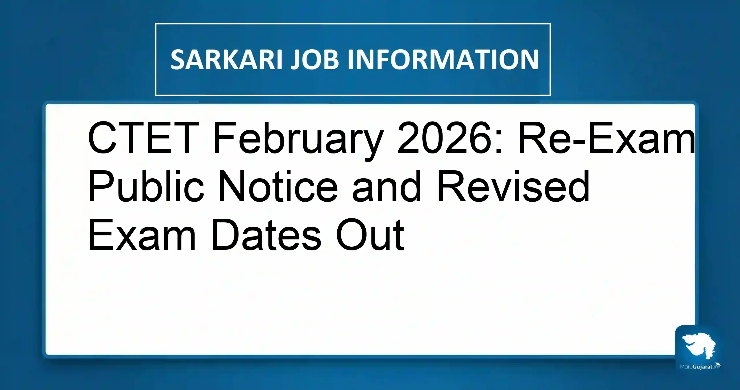 CTET 2026 Re-Exam Public Notice
