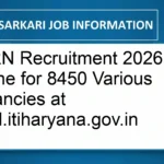 HKRN Recruitment 2026: Apply Online for 8450 Various Vacancies at hkrnl.itiharyana.gov.in