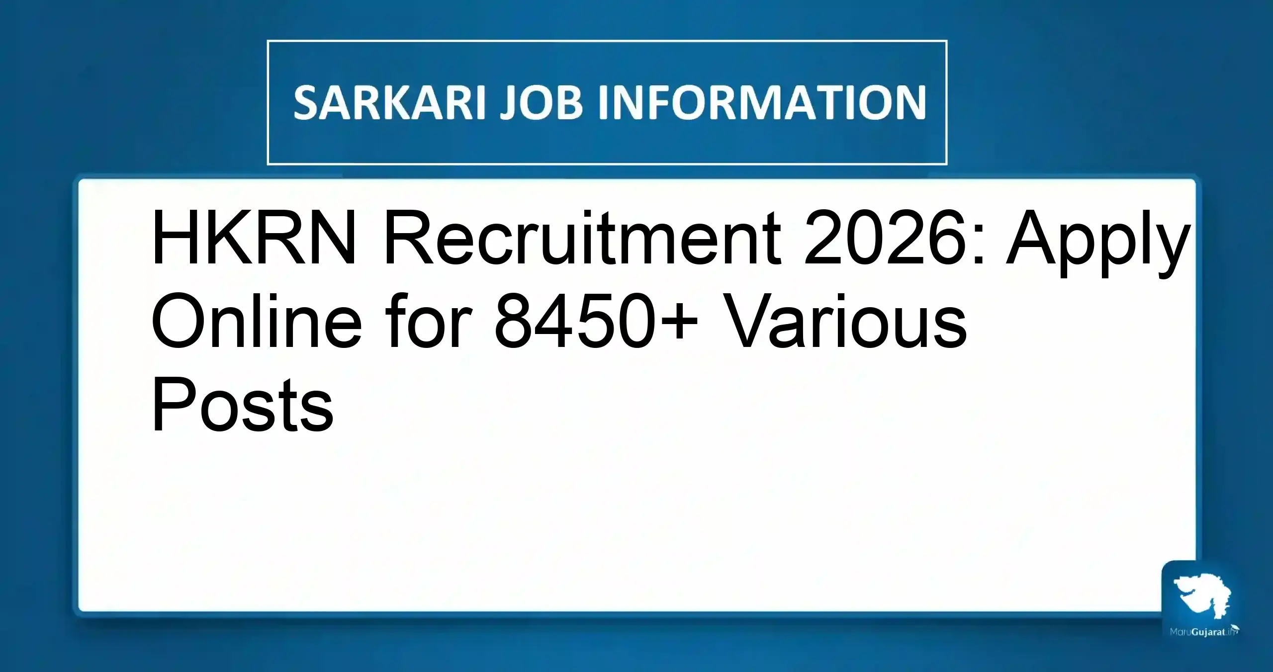 HKRN Recruitment 2026
