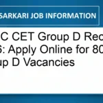 HSSC CET Group D Recruitment 2026: Apply Online for 8000+ Group D Vacancies
