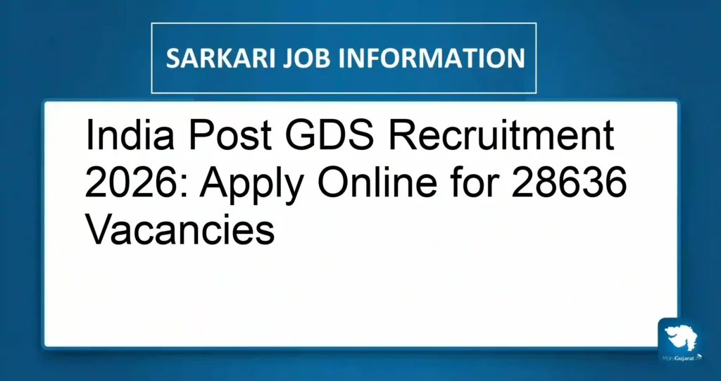 India Post GDS Recruitment 2026: Apply Online for 28636 Vacancies