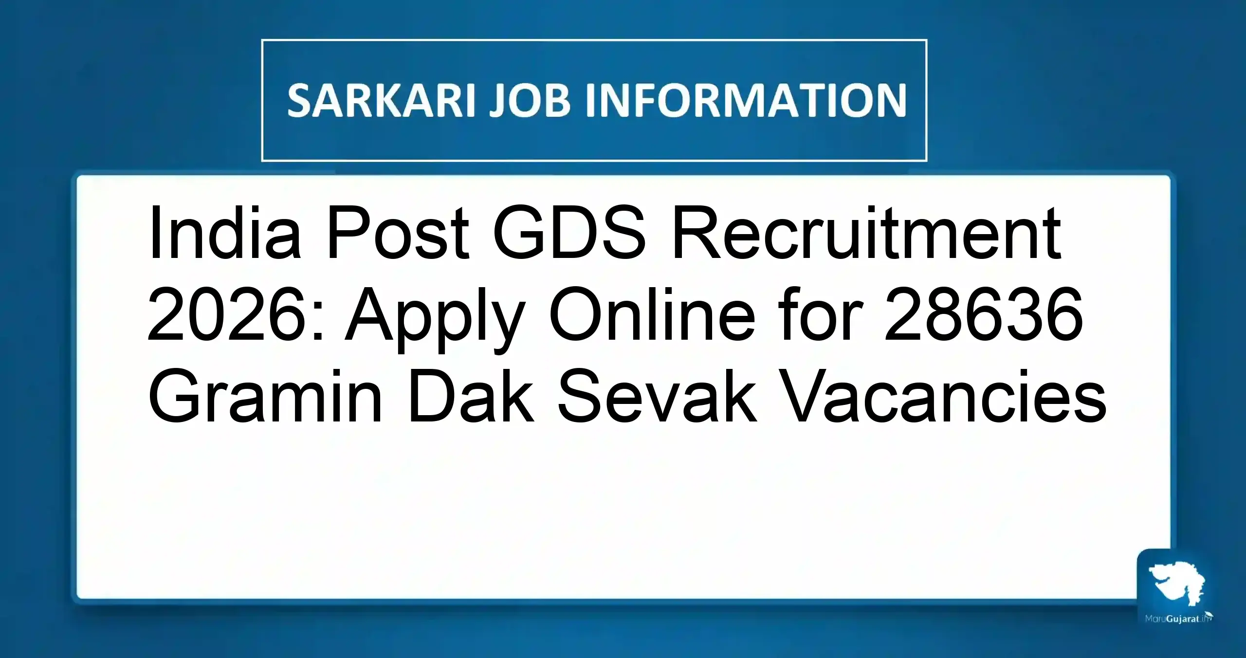 India Post GDS Recruitment 2026