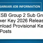 MPESB Group 2 Sub Group 3 Answer Key 2026 Released | Download Provisional Key for 454 Posts
