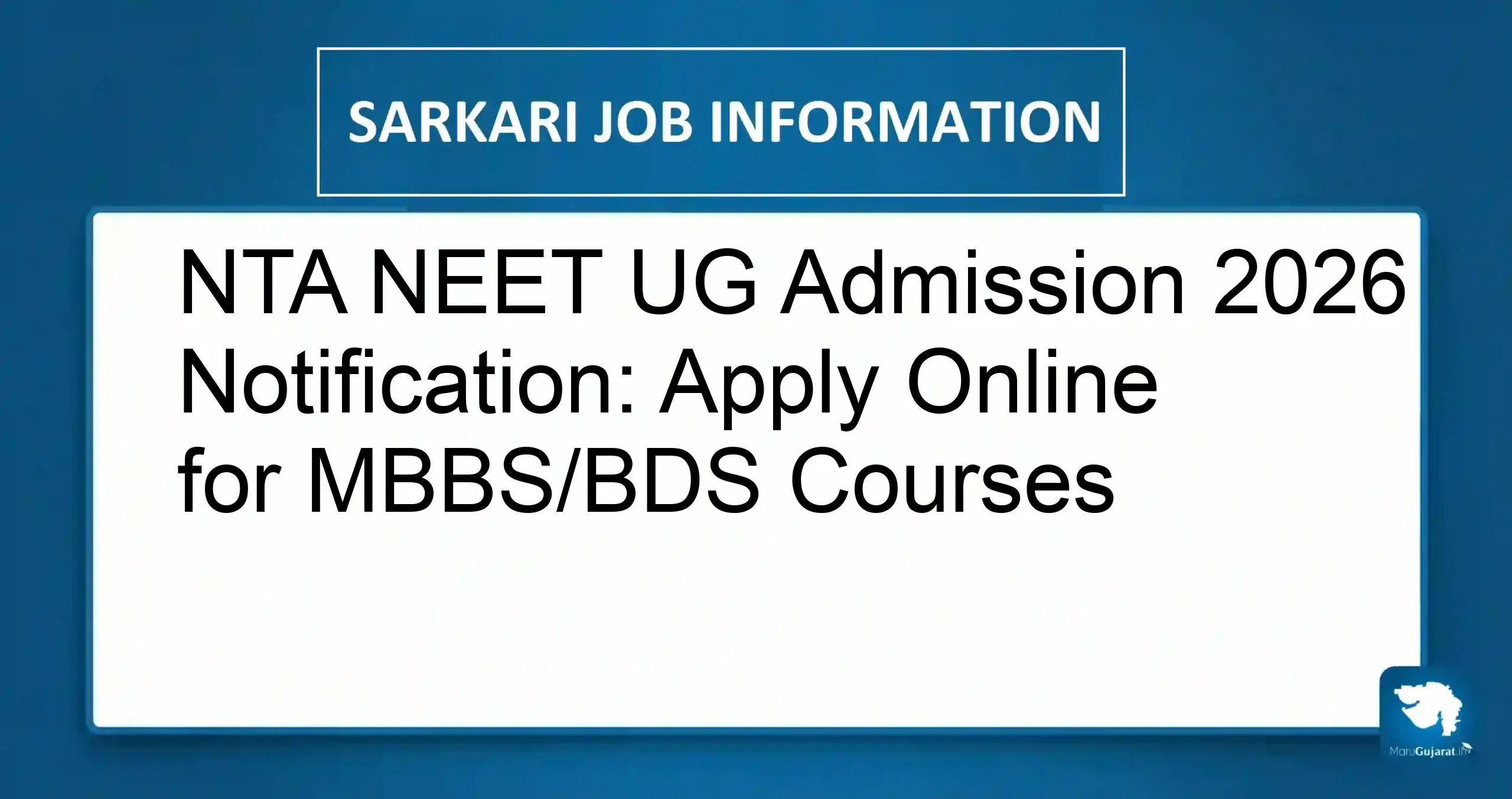 NTA NEET UG 2026, NEET UG Online Form, NEET 2026 Registration