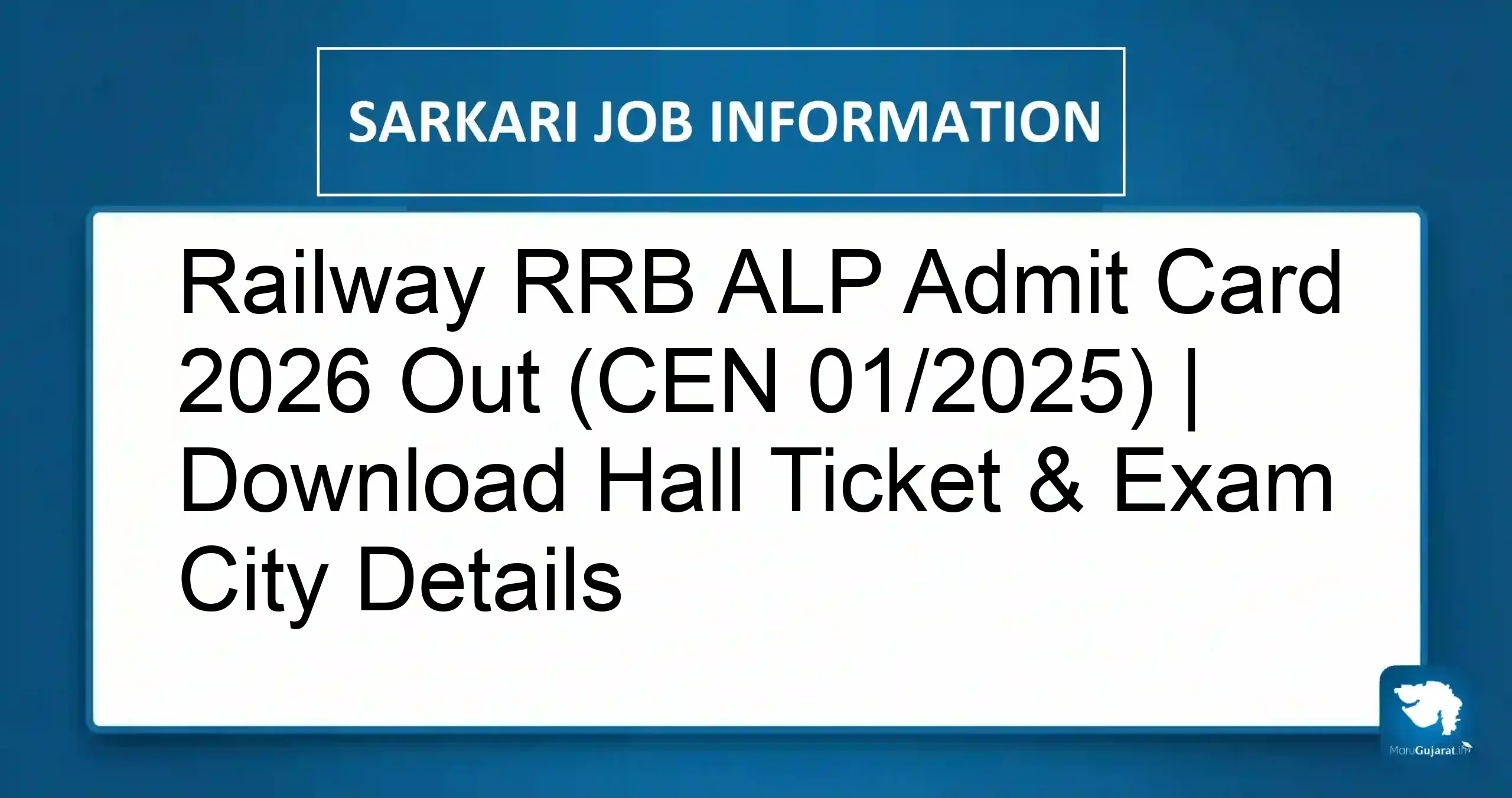 RRB ALP Admit Card 2026, Railway ALP Hall Ticket Download