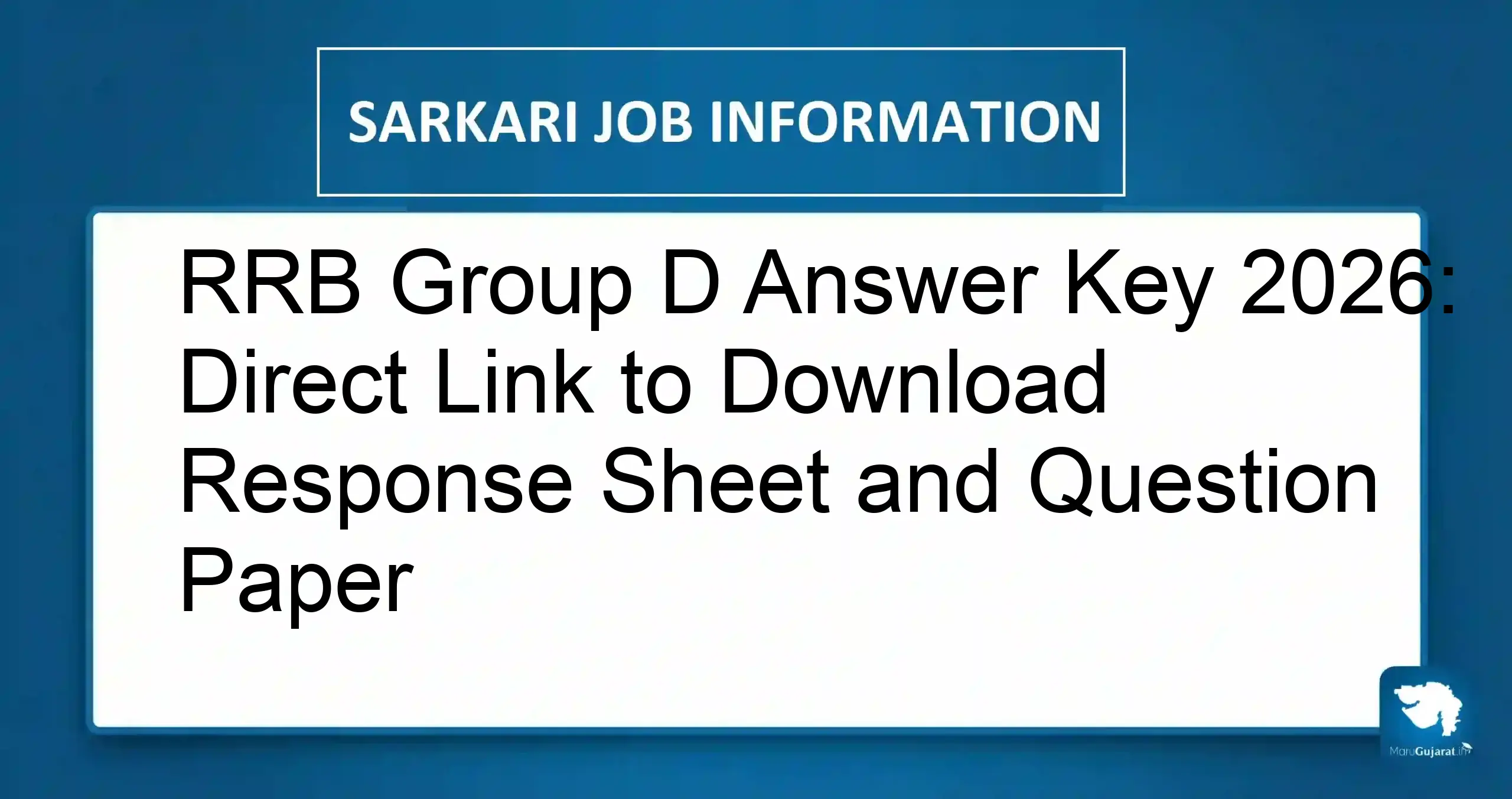 RRB Group D Answer Key 2026
