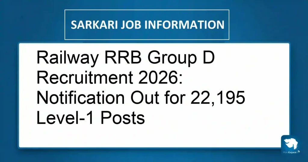 Railway RRB Group D Recruitment 2026: Notification Out for 22,195 Level-1 Posts