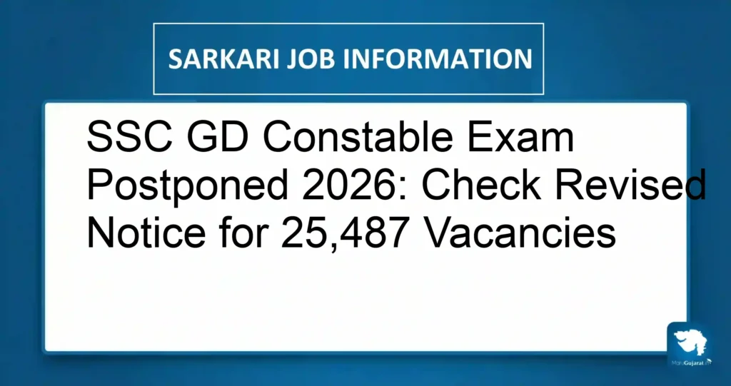 SSC GD Constable Exam Postponed 2026: Check Revised Notice for 25,487 Vacancies