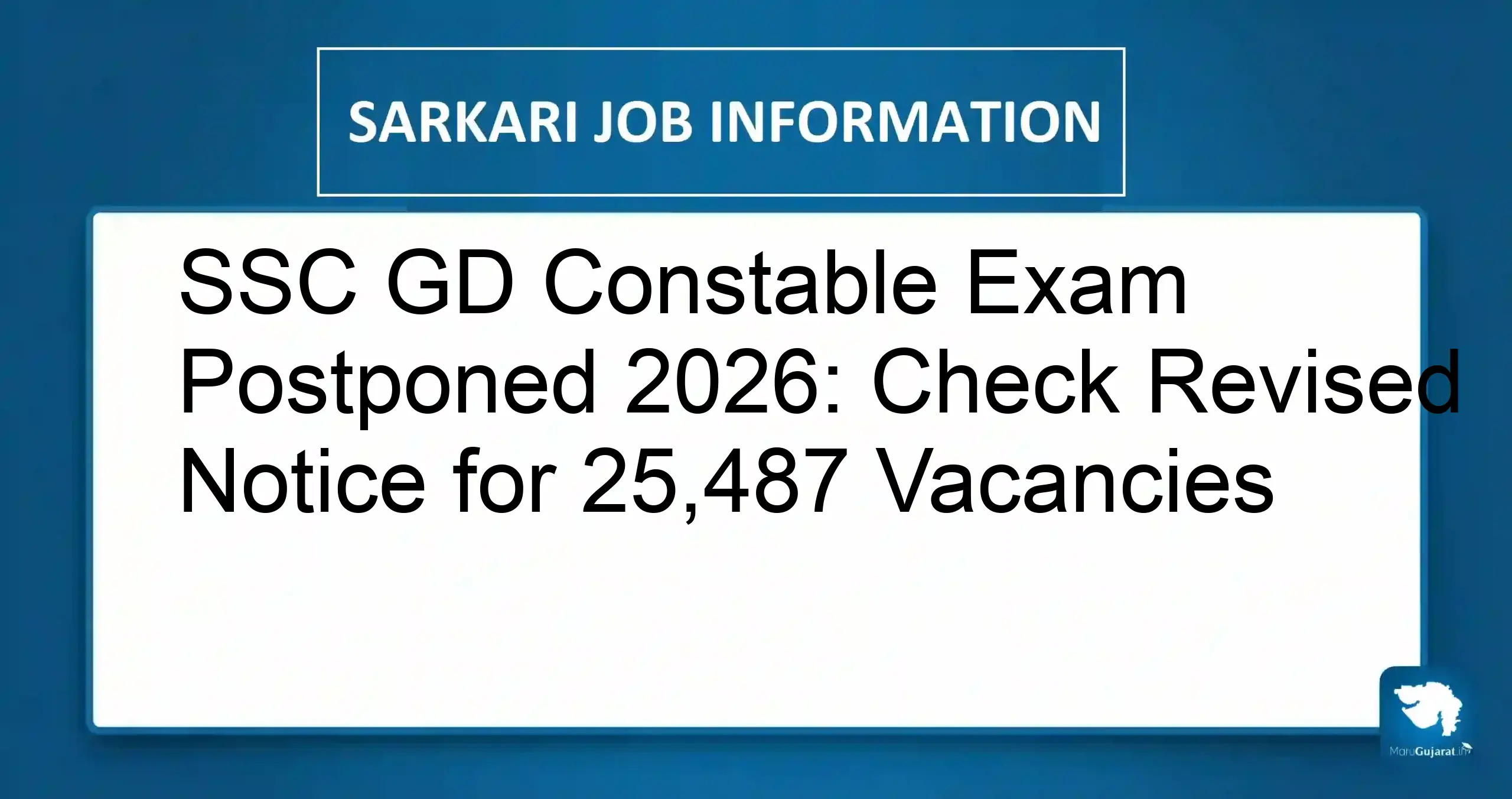 SSC GD Constable Exam 2026