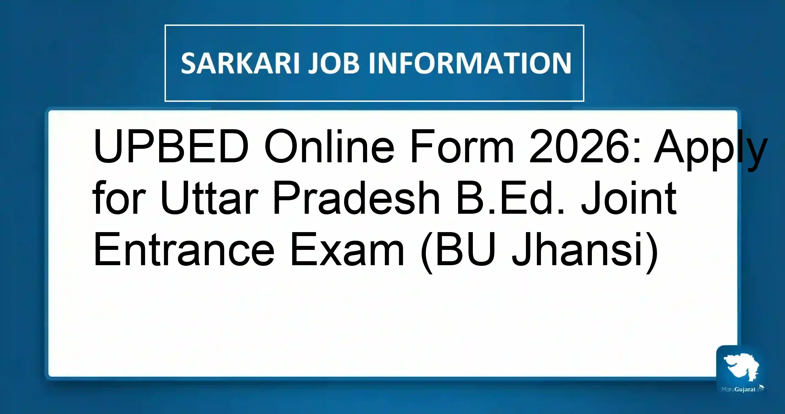 UPBED Online Form 2026
