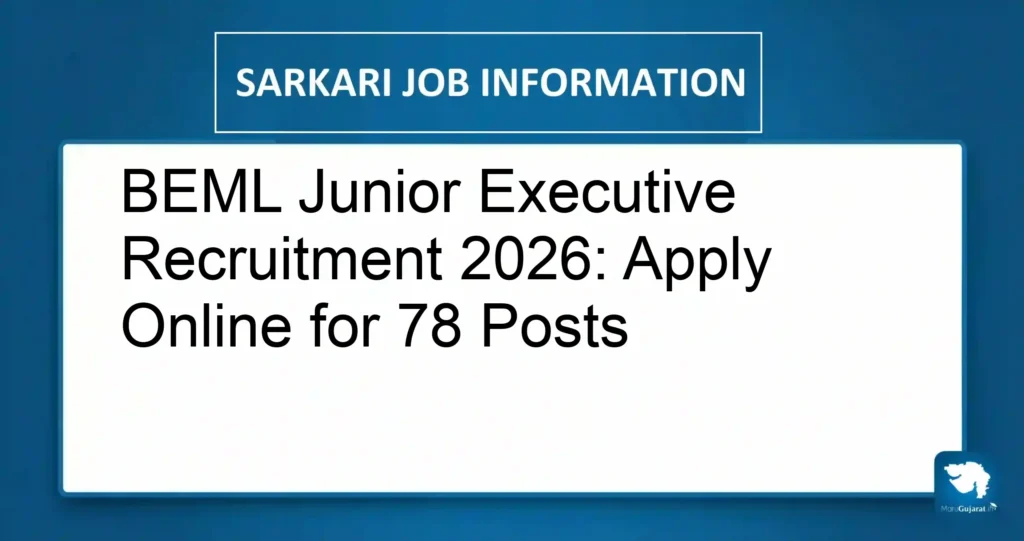 BEML Junior Executive Recruitment 2026: Apply Online for 78 Posts