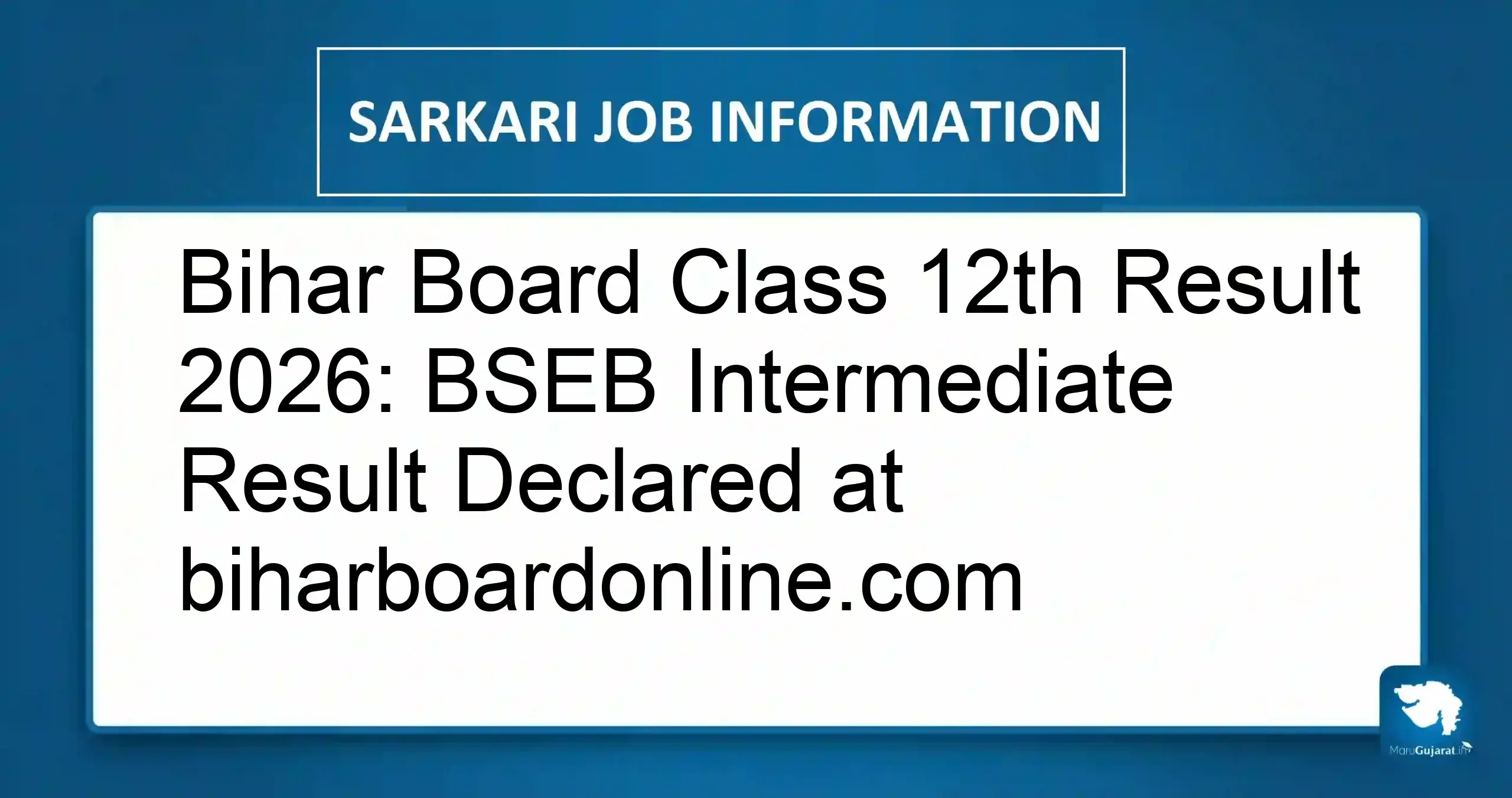 Bihar Board Class 12th Result 2026