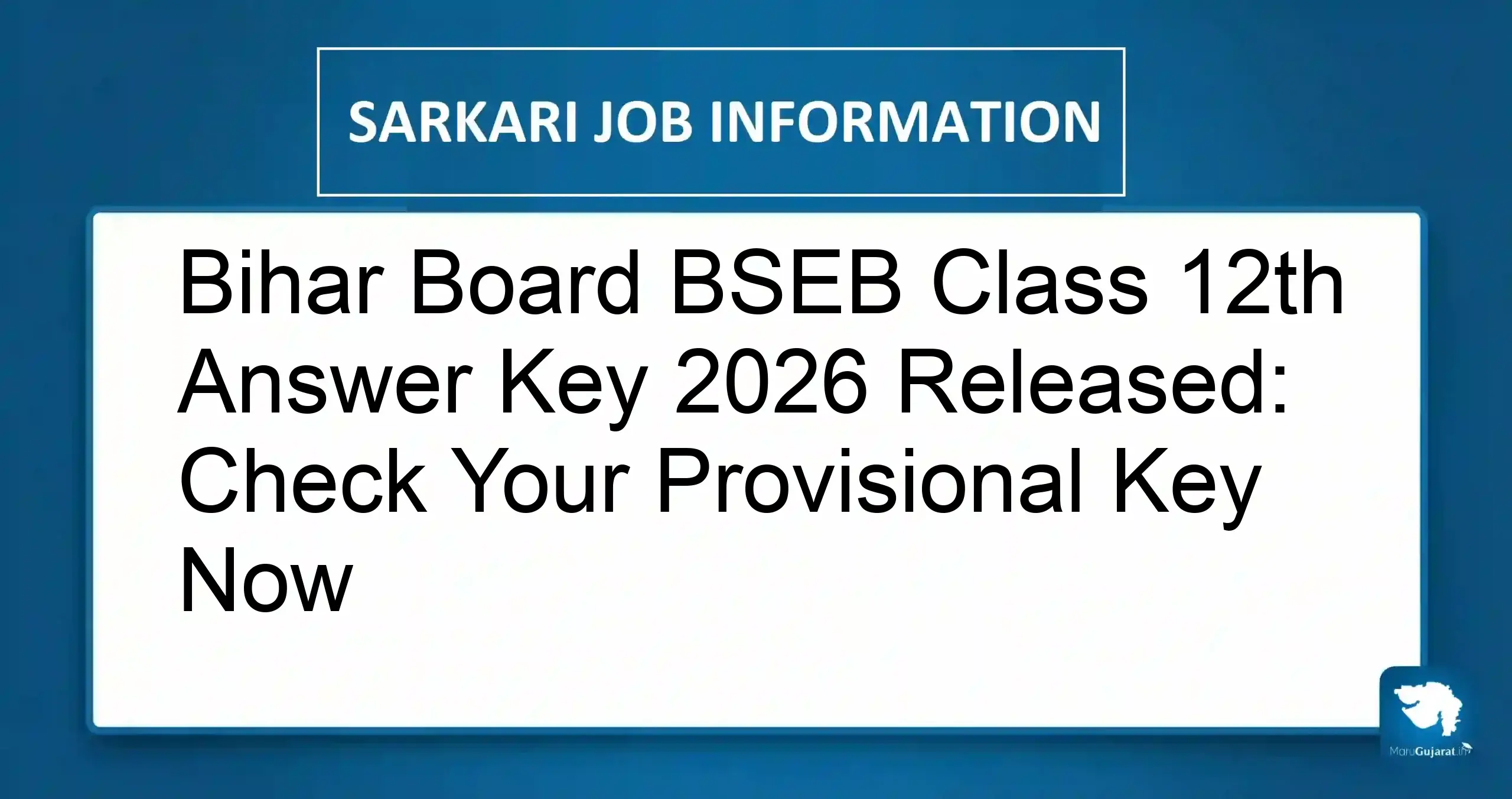 Bihar Board BSEB Class 12th Answer Key 2026