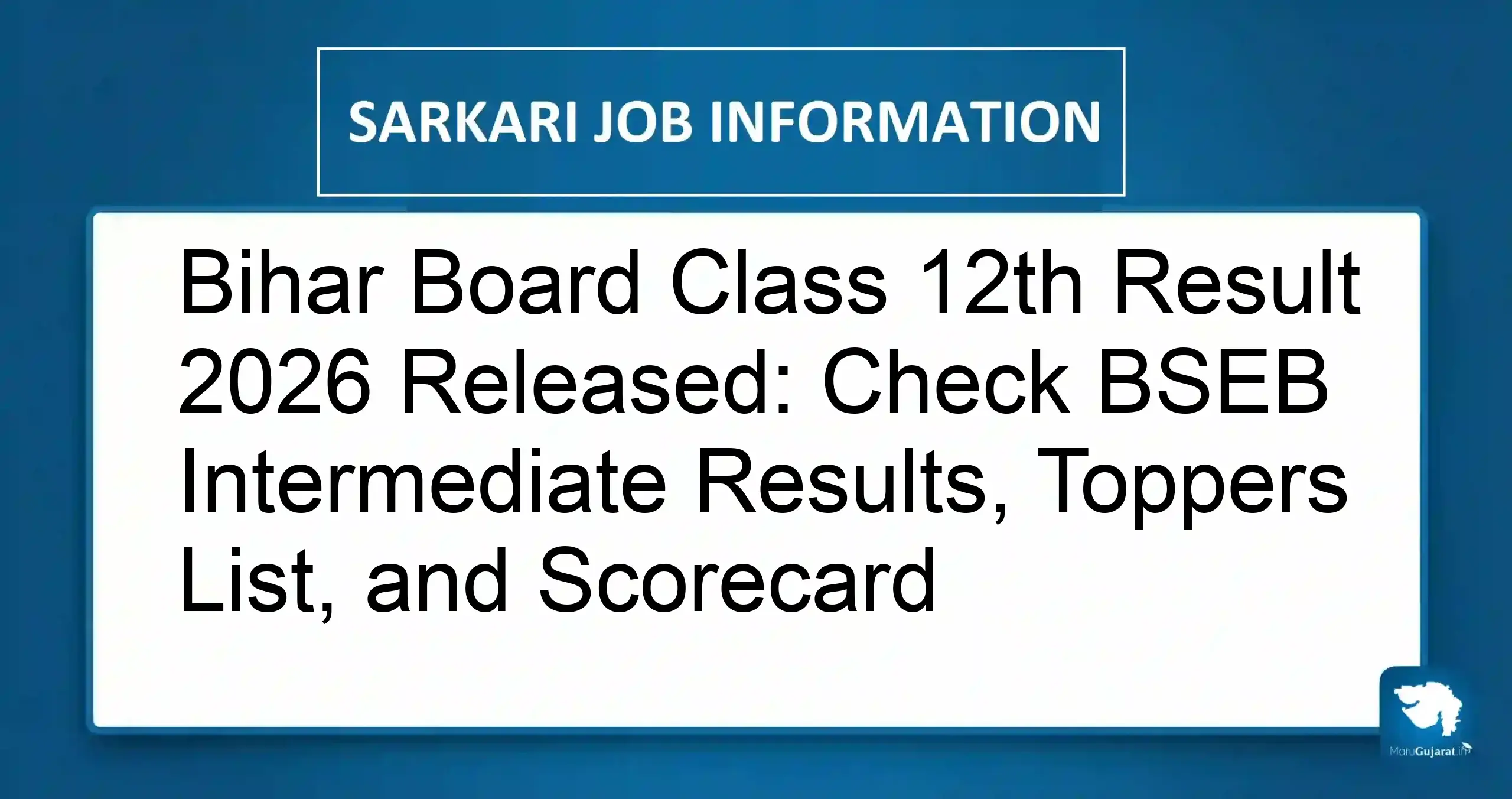 Bihar Board Class 12th Result 2026