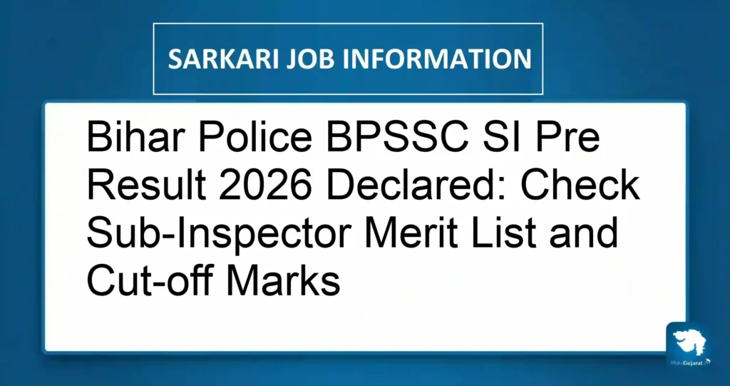 Bihar Police BPSSC SI Pre Result 2026 Declared: Check Sub-Inspector Merit List and Cut-off Marks