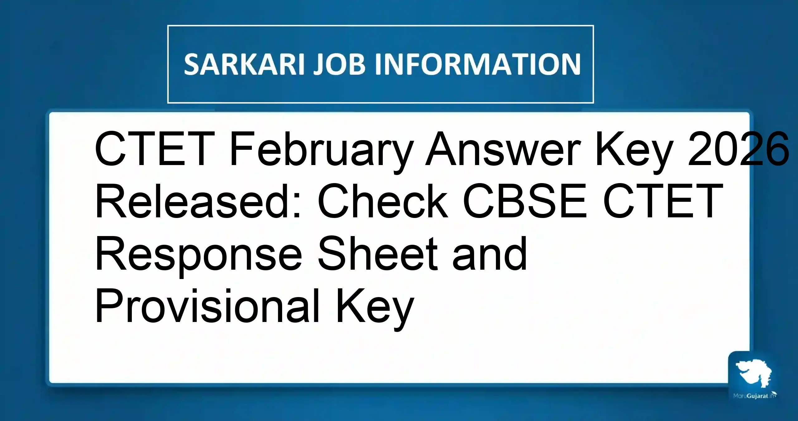 CTET February Answer Key 2026