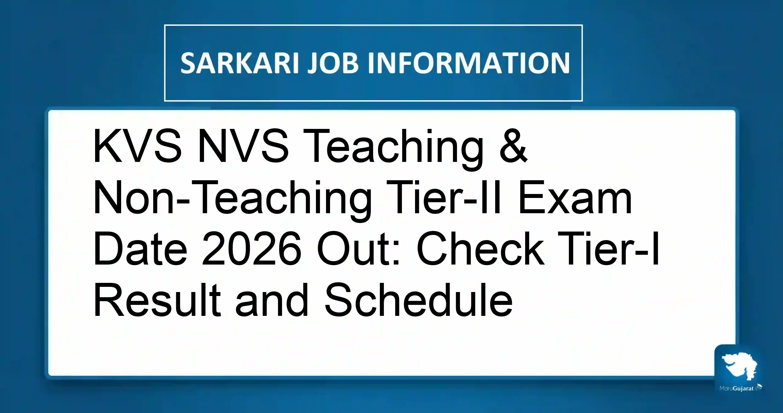 KVS NVS Tier 2 Exam Date 2026