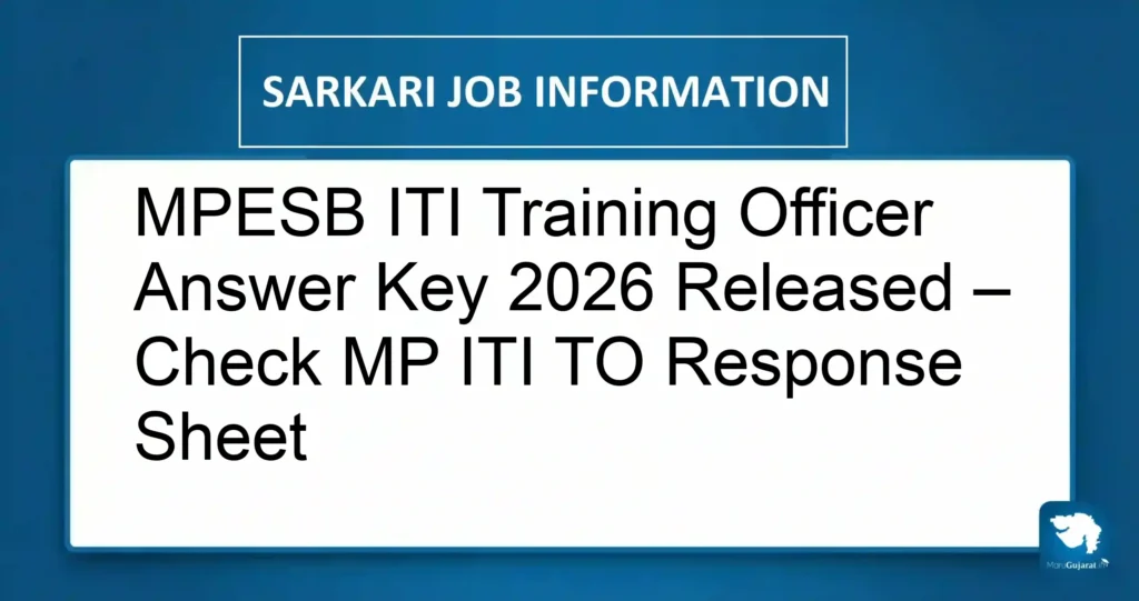 MPESB ITI Training Officer Answer Key 2026 Released – Check MP ITI TO Response Sheet
