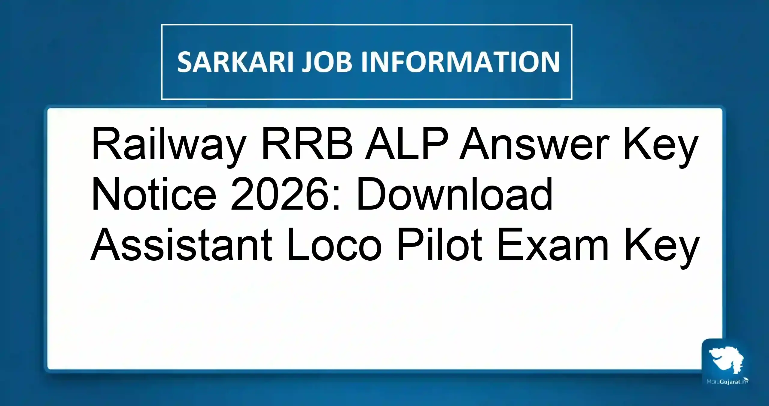 RRB ALP Answer Key 2026