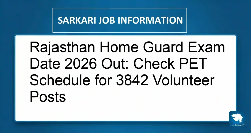Rajasthan Home Guard Exam Date 2026 Out: Check PET Schedule for 3842 Volunteer Posts