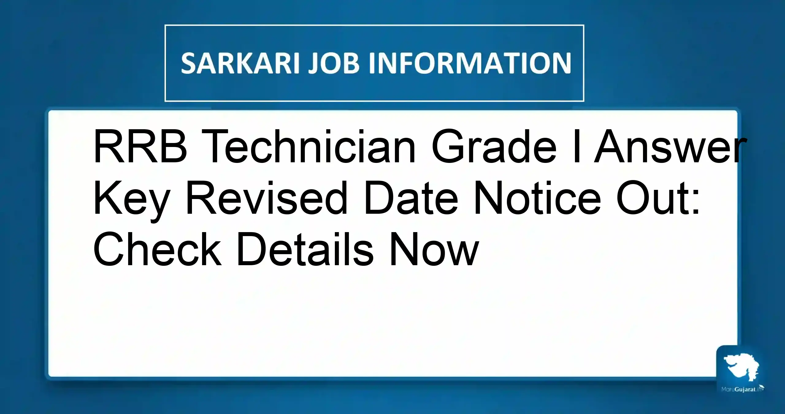RRB Technician Answer Key 2025