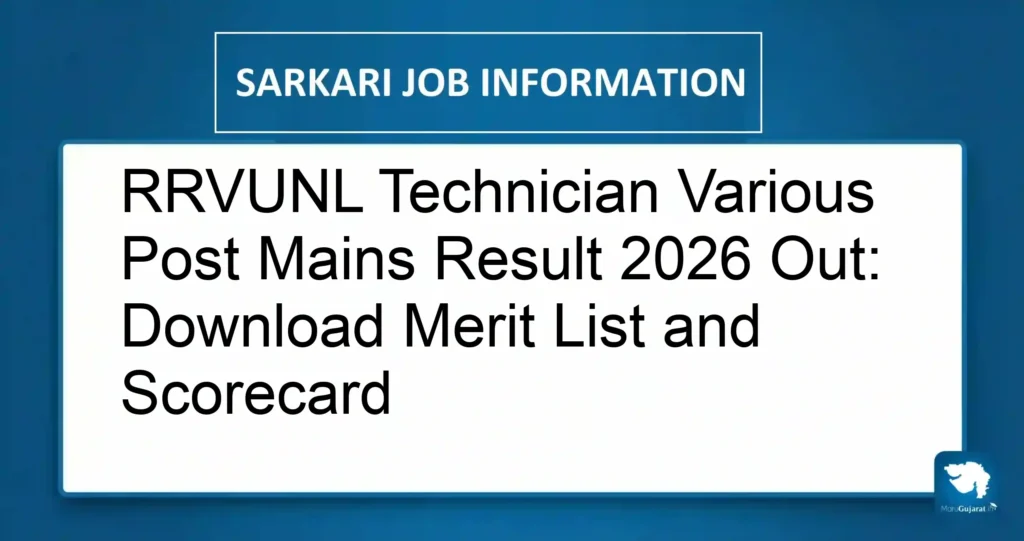 RRVUNL Technician Various Post Mains Result 2026 Out: Download Merit List and Scorecard