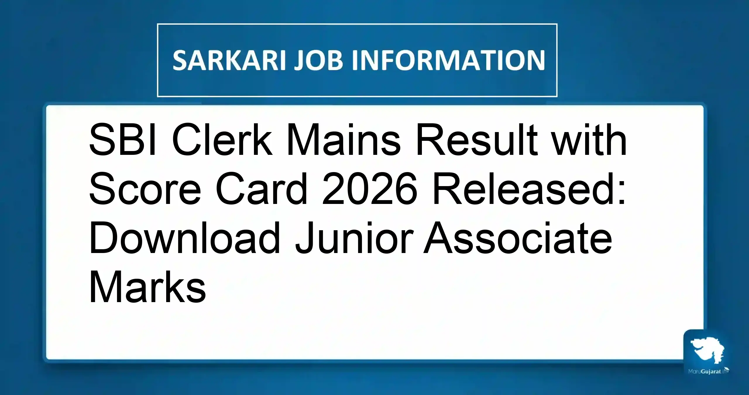 SBI Clerk Mains Result 2026