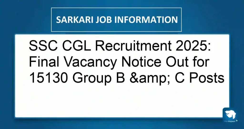 SSC CGL Recruitment 2025: Final Vacancy Notice Out for 15130 Group B & C Posts