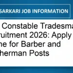SSF Constable Tradesman Recruitment 2026: Apply Online for Barber and Washerman Posts