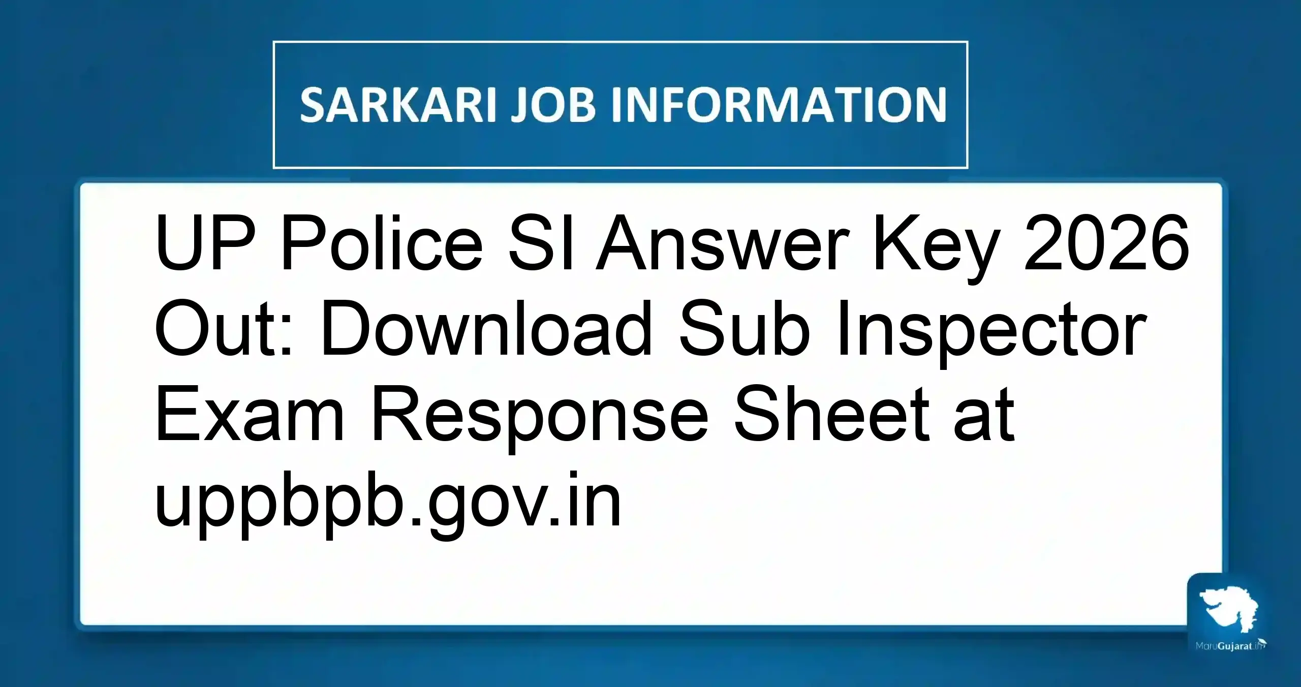 UP Police SI Answer Key 2026