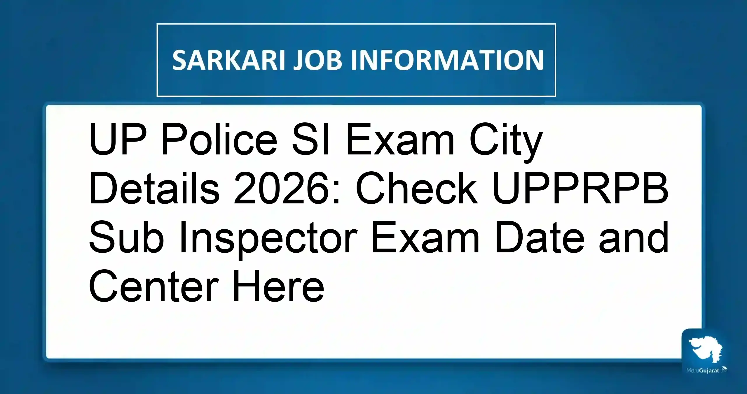 UP Police SI Exam City Details