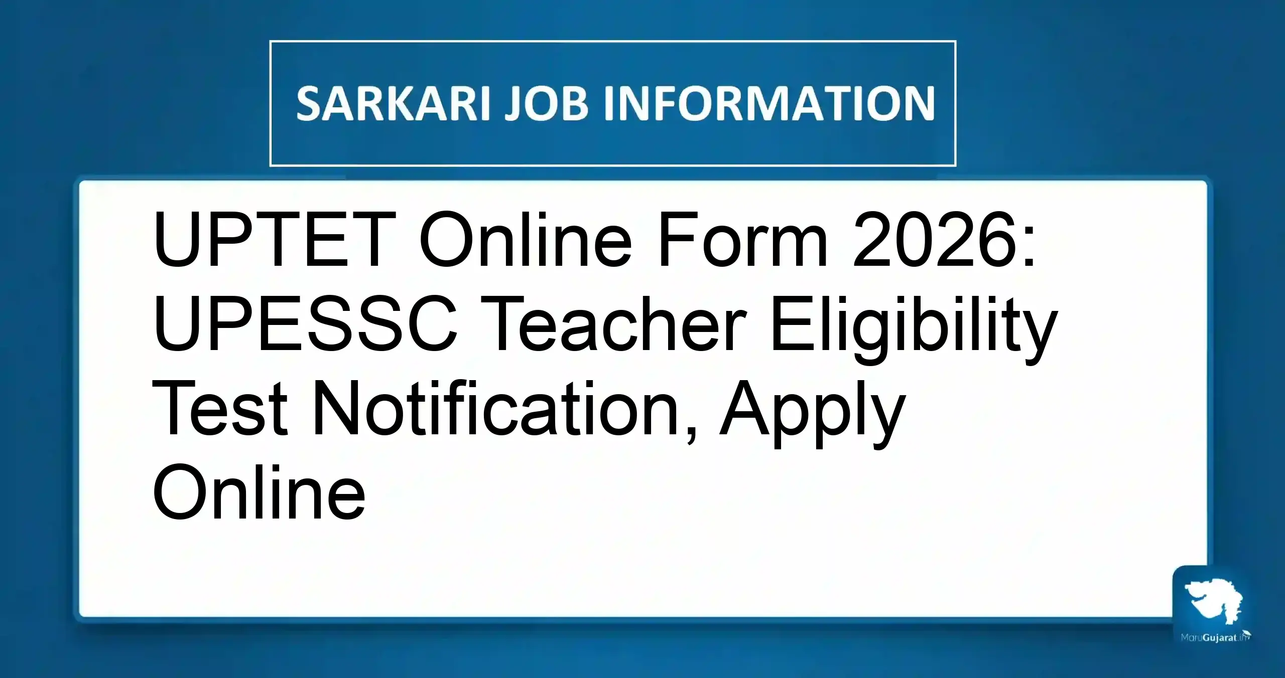 UPTET Online Form 2026